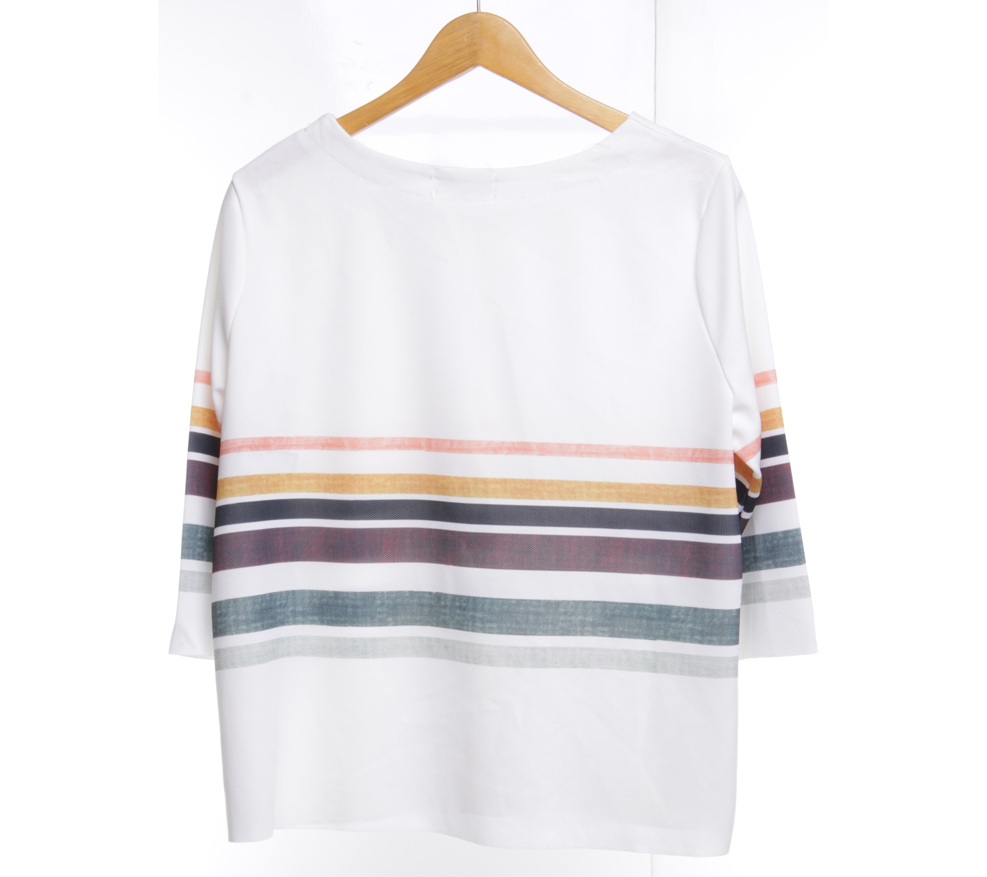 This Is April White Striped Blouse
