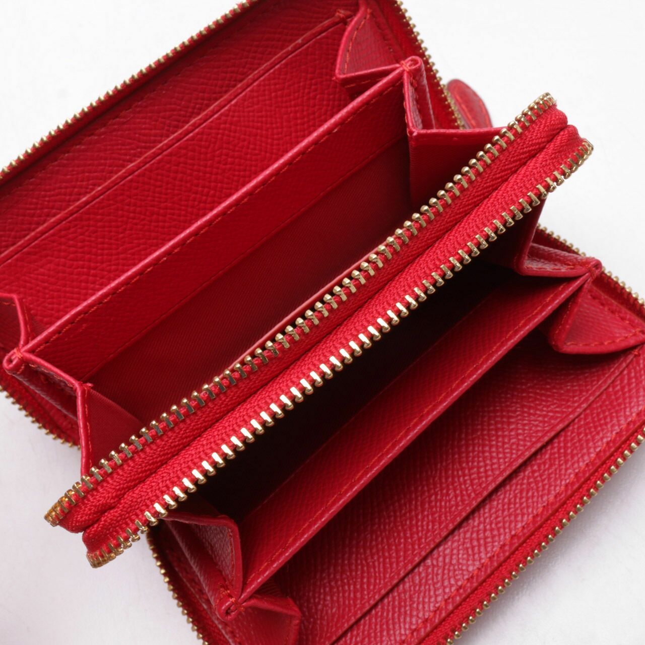 Coach Red Small Double Zip Wallet