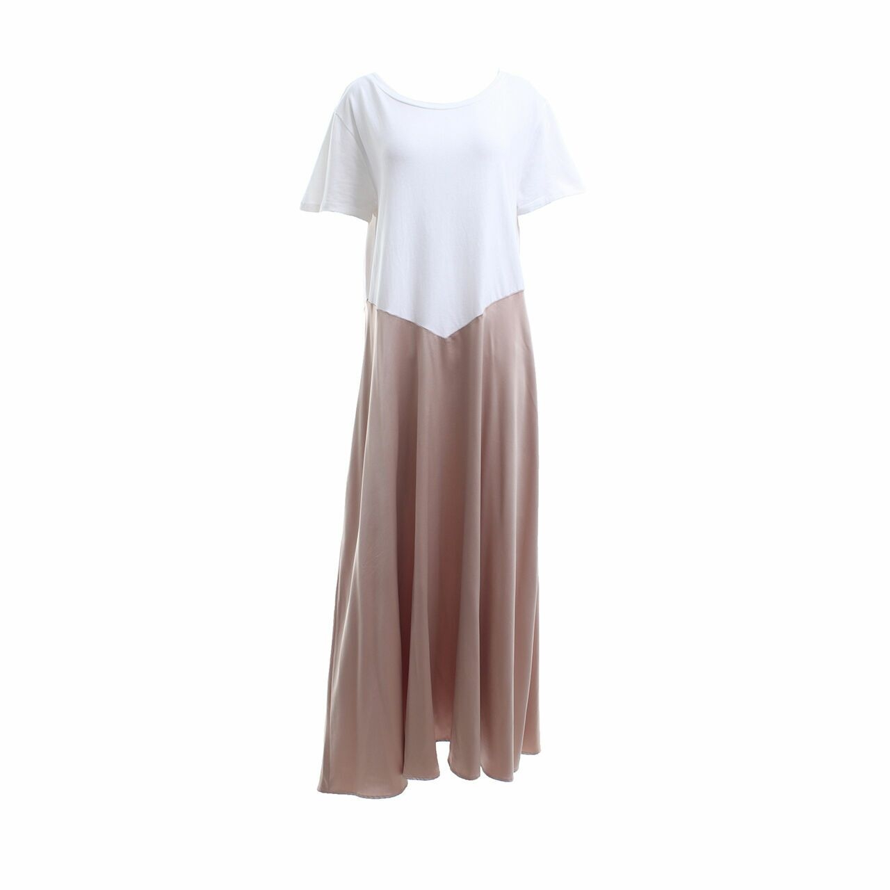 Zara Brown & White Long Dress