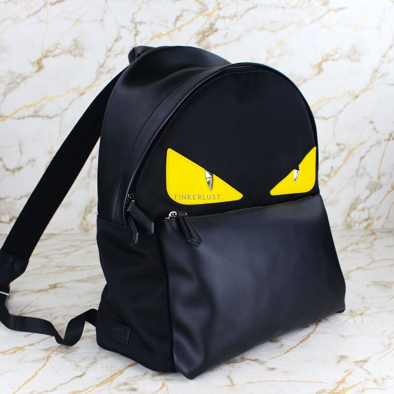Fendi Bug Eyes Leather Backpack