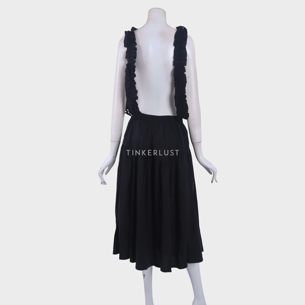 Argyle Oxford Black Midi Skirt