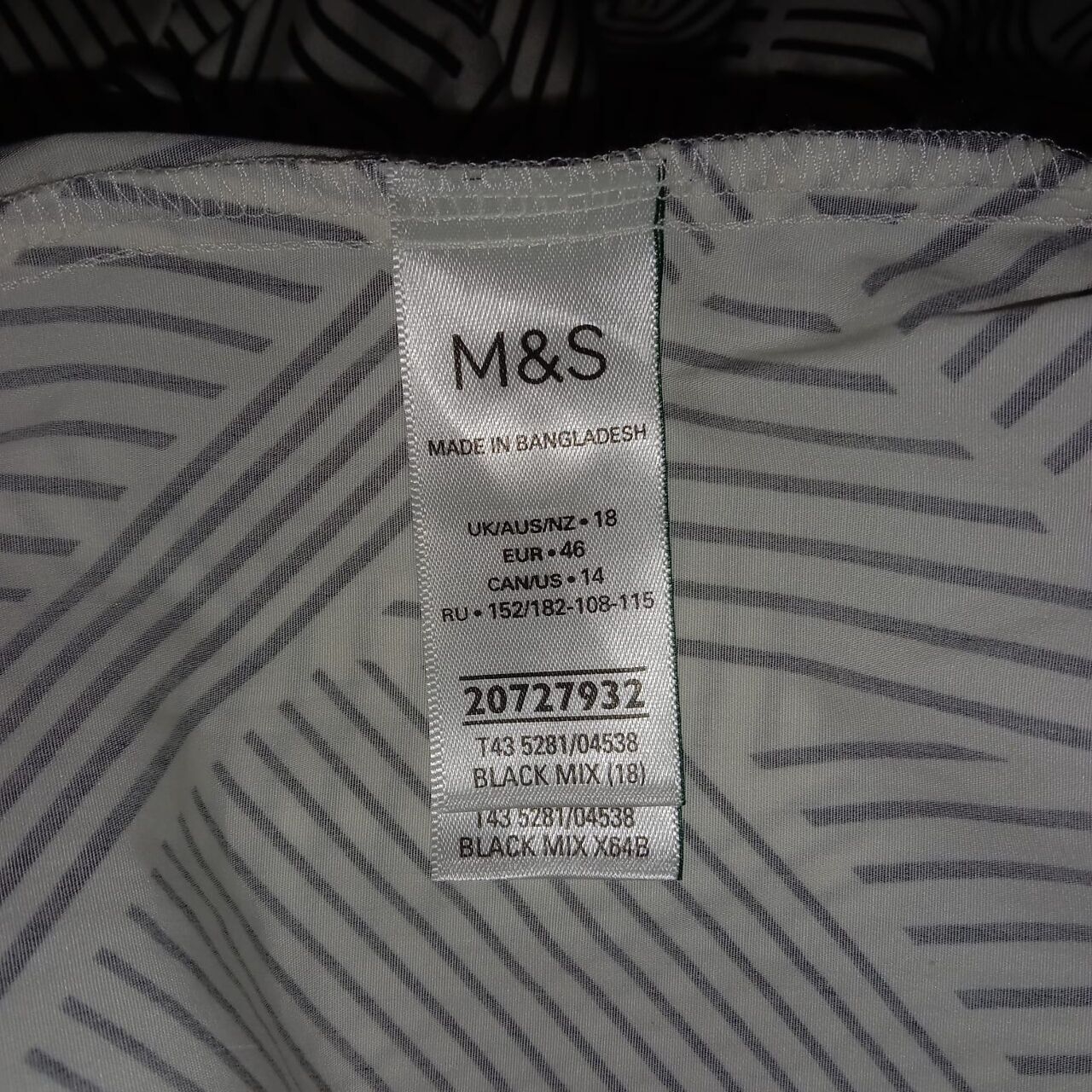 Marks & Spencer White & Light Grey Shirt