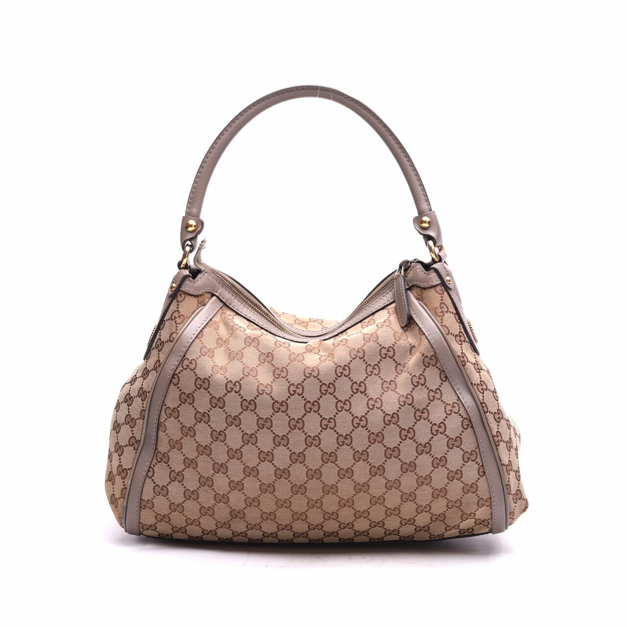 Gucci Beige/Grey Guccissima Leather Scarlett Hobo Shoulder Bag