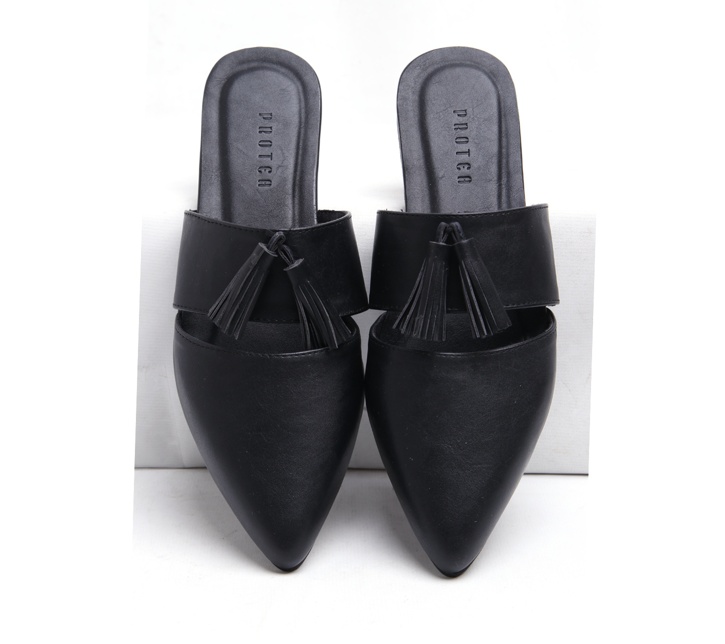 Protea Black Mules Sandals
