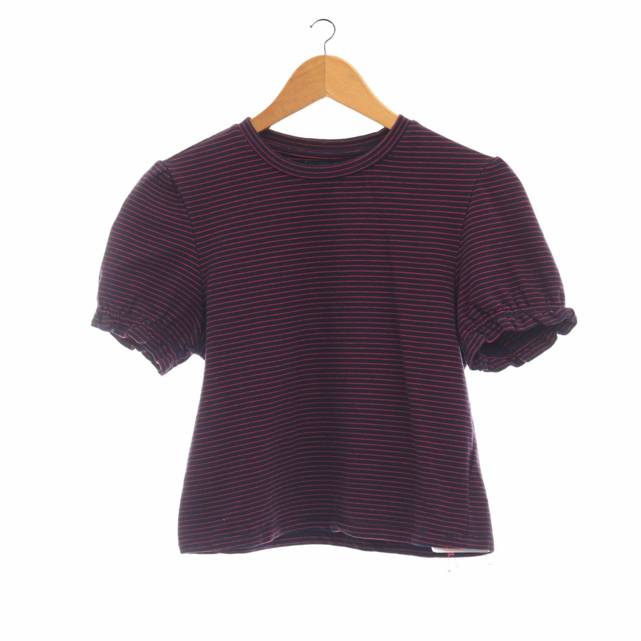 SEED Black & Red Stripes Blouse