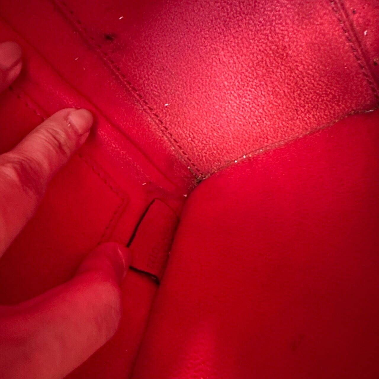Celine Nano Luggage Red Drummed Calfskin Ghw Handbag