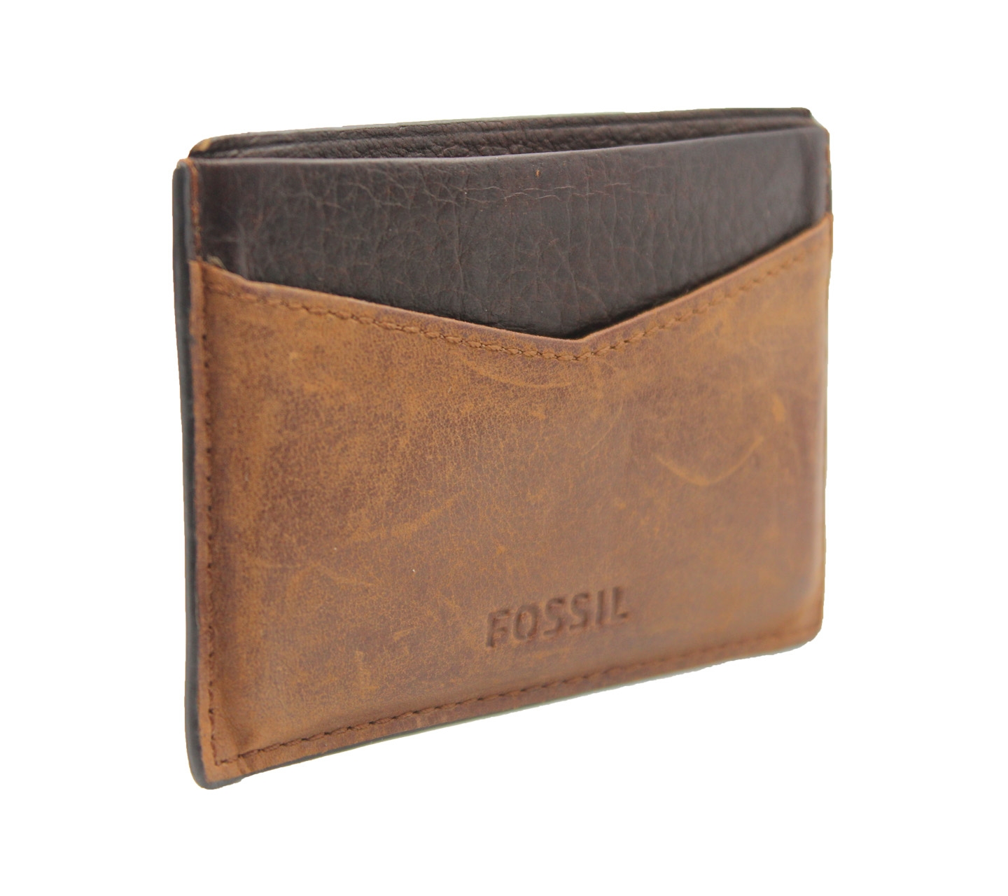 Fossil Brown Leather Card Wallet