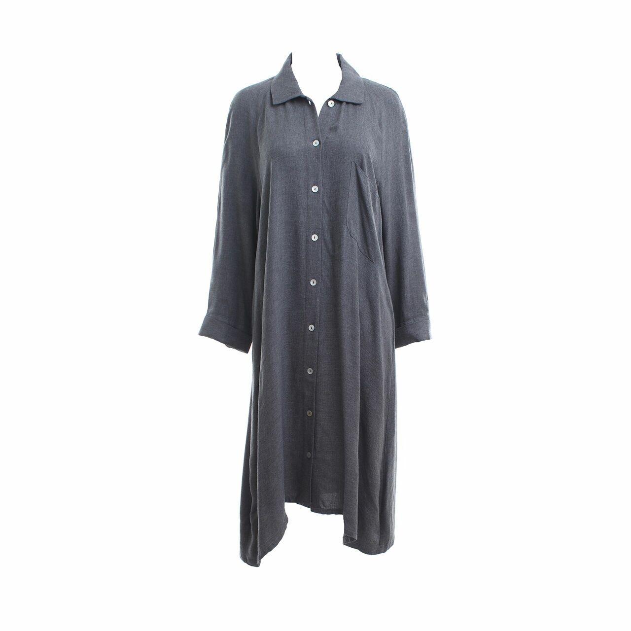 Zara Grey Shirt Midi Dress