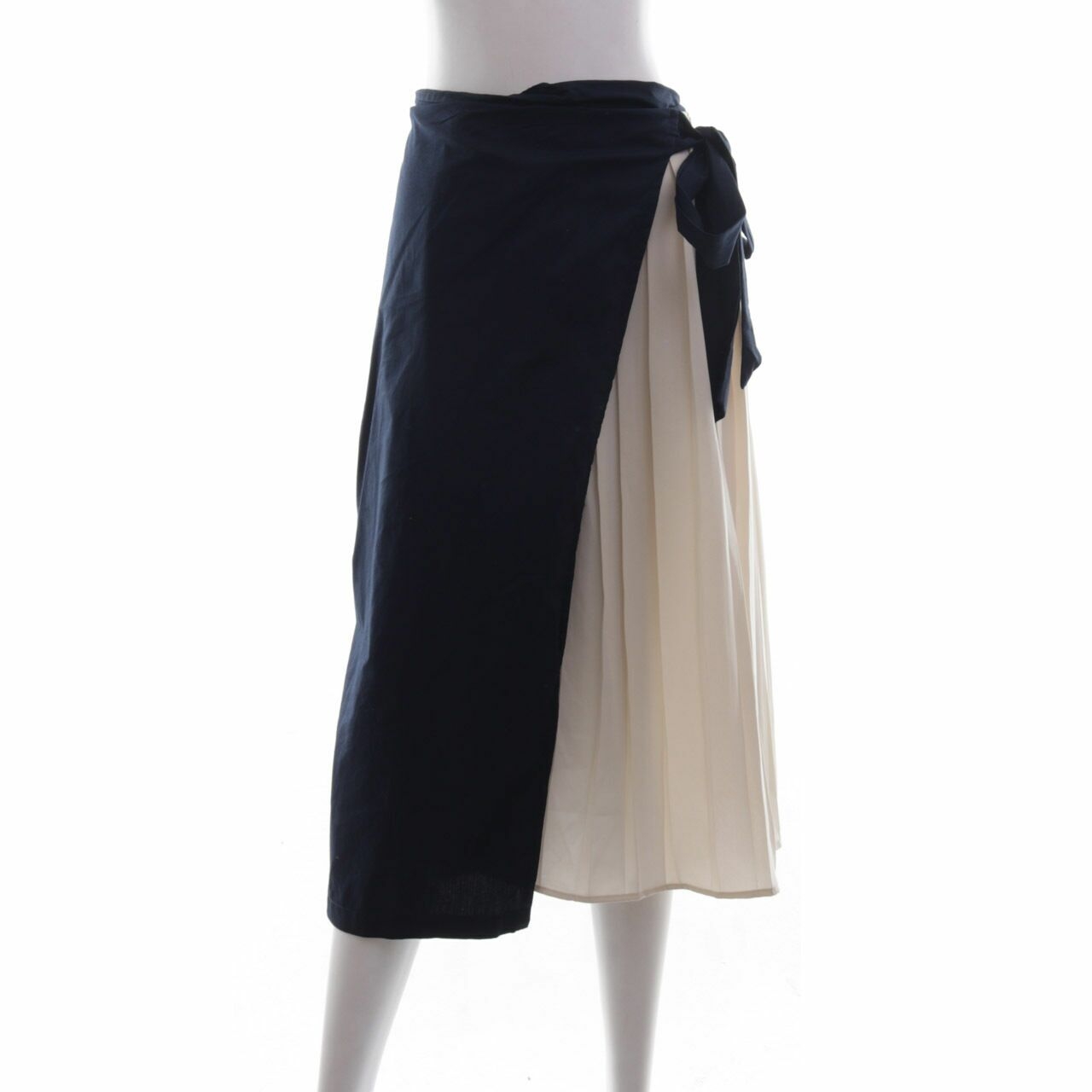 Cut & Lane Navy Midi Skirt