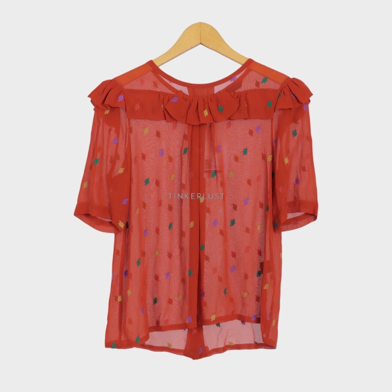 Marc by Marc Jacobs Orange Sheer Blouse