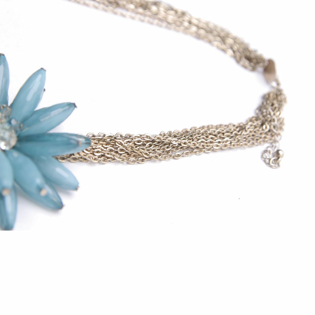 Lovisa Blue & Gold Floral Necklace Jewelry