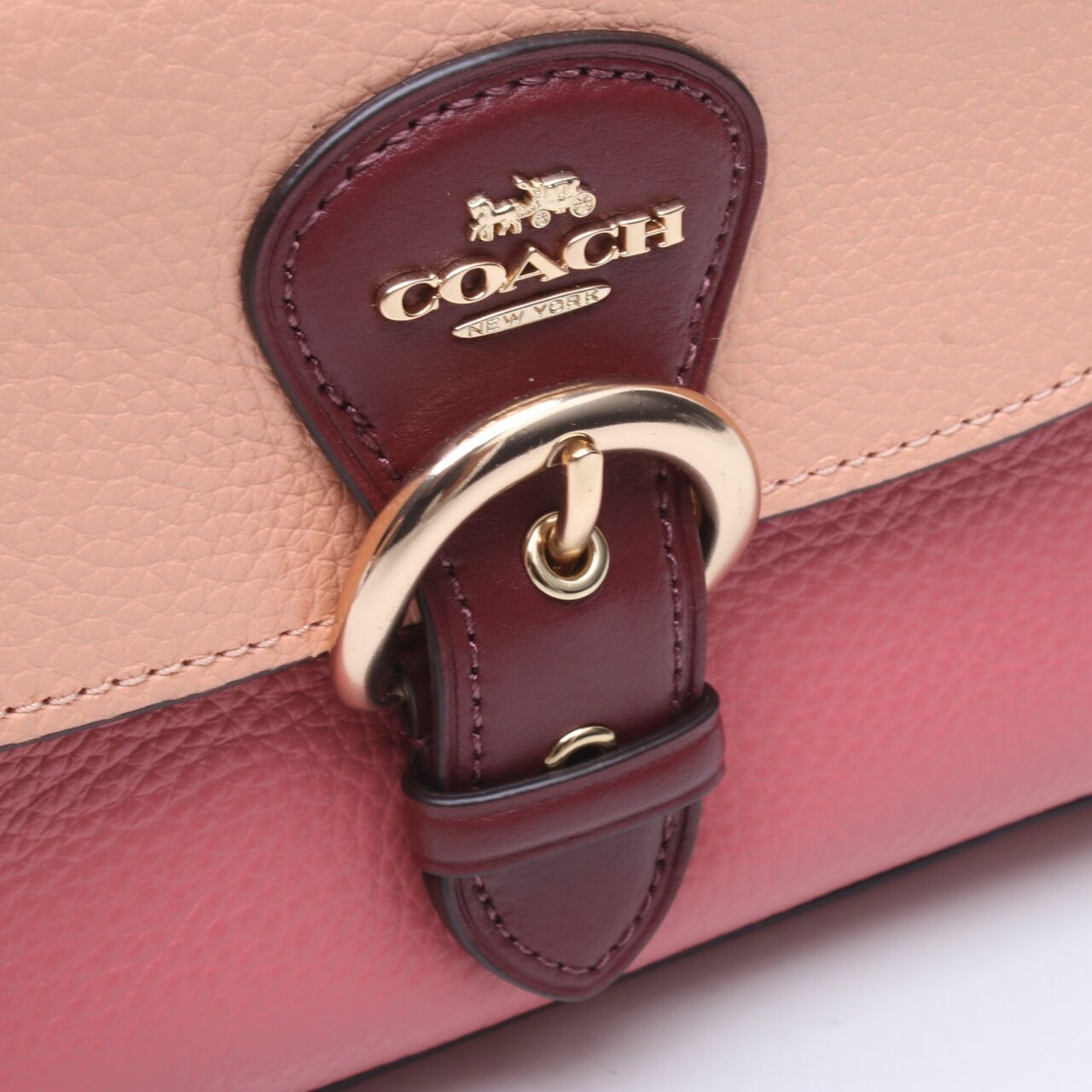 Coach C8161 Kleo Top Handle Colorblock Faded Blush Multi Satchel Bag