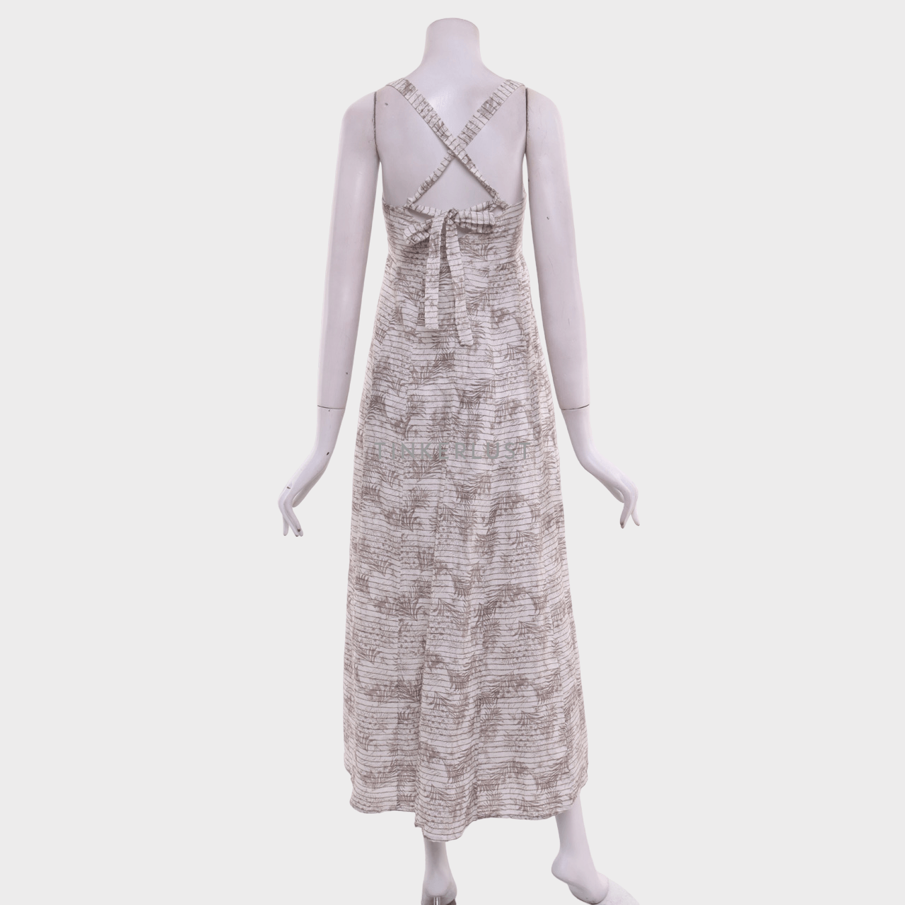 Private Collection White & Taupe Midi Dress