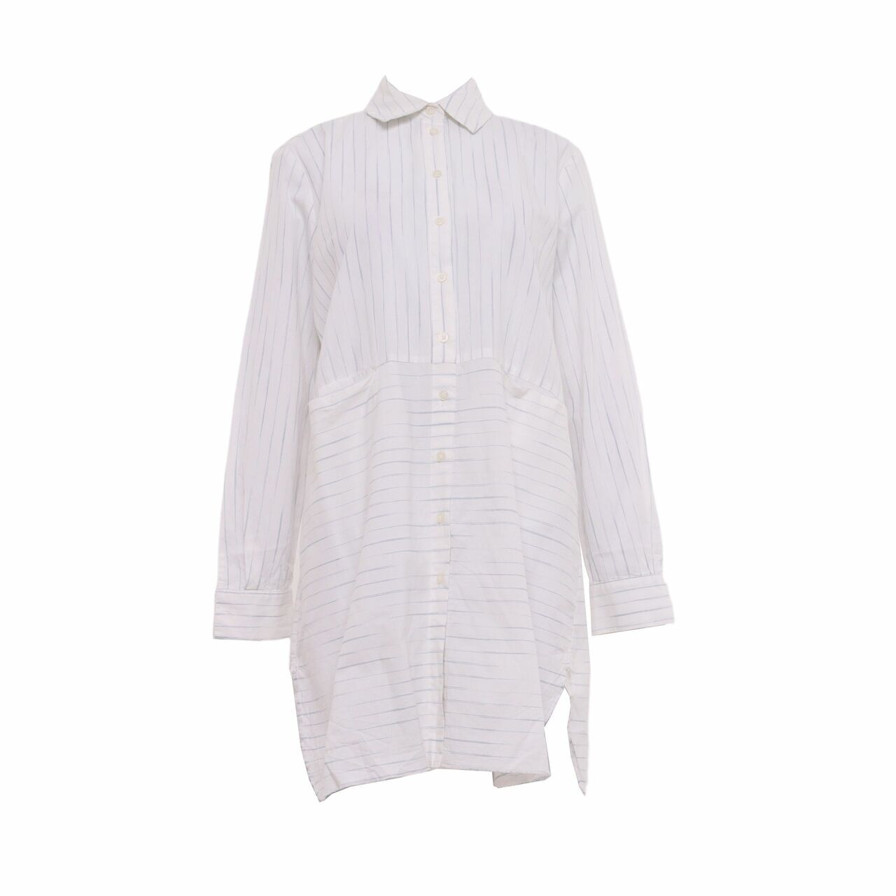 Zara White Stripes Tunik Shirt