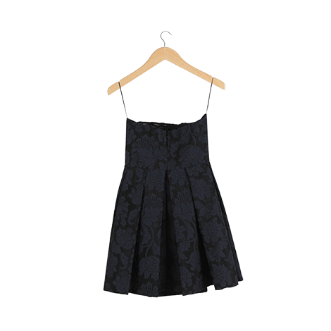 Black and Blue Pattern Mini Dress