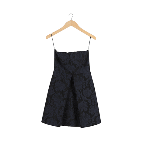 Black and Blue Pattern Mini Dress