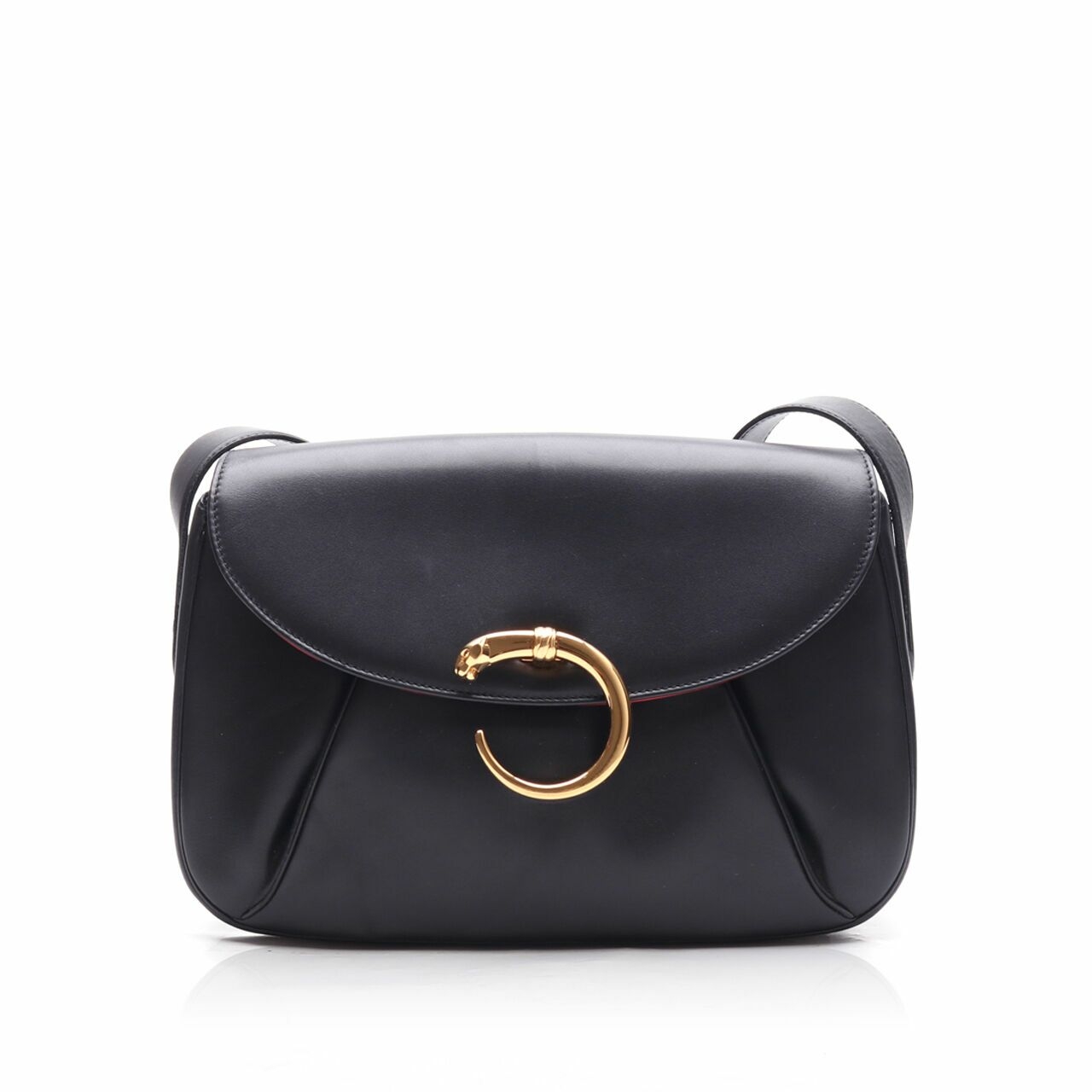 Cartier Black Leather Sling Bag	