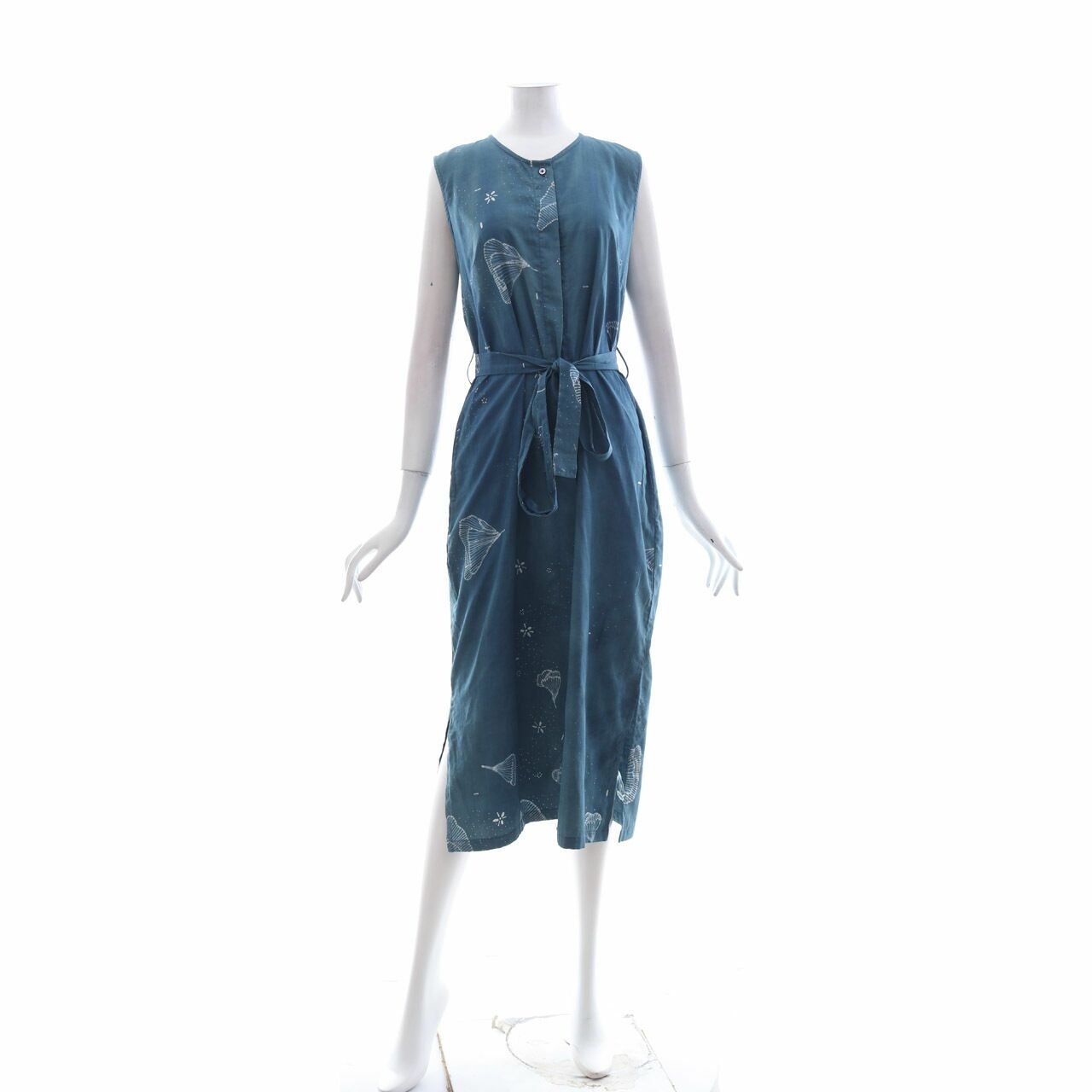 Sukkha Citta Dark Blue Washed Midi Dress