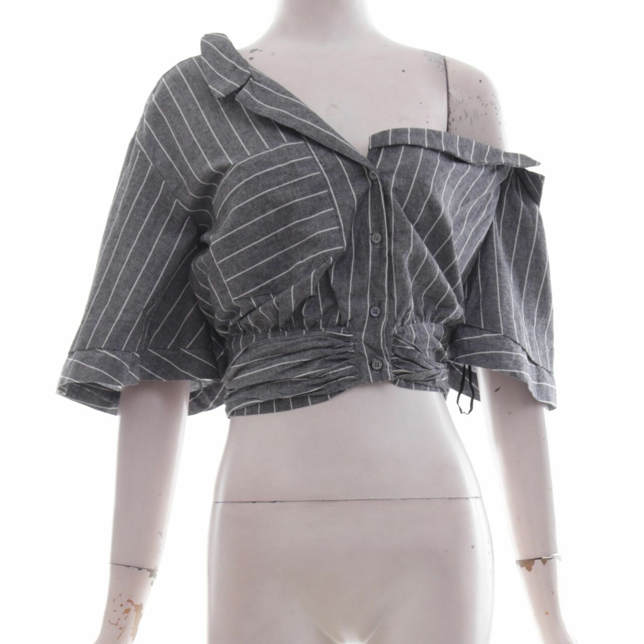 likely Grey Striped Blouse