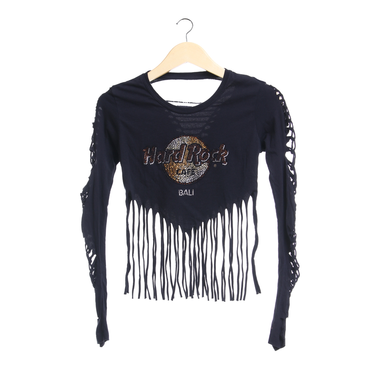 Hard Rock Black Fringe T-Shirt
