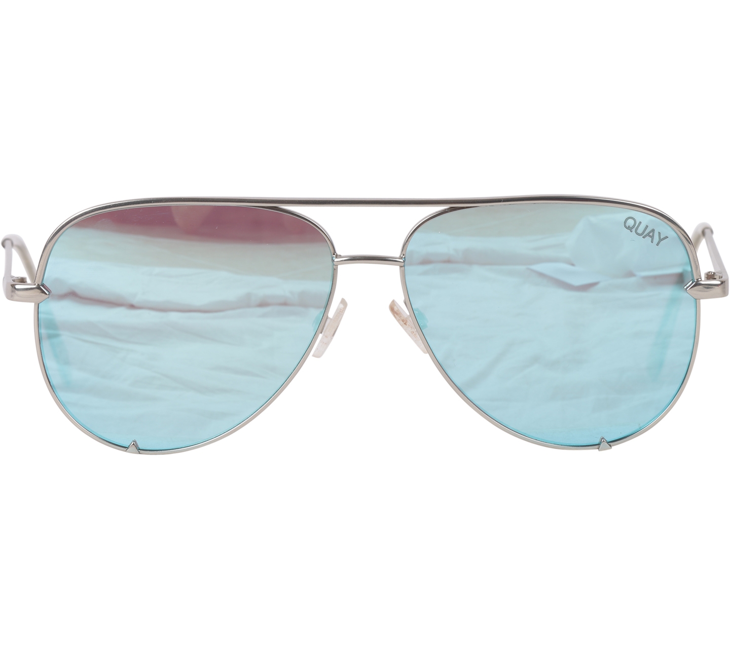 Quay Australia Blue And Silver Sunglasses
