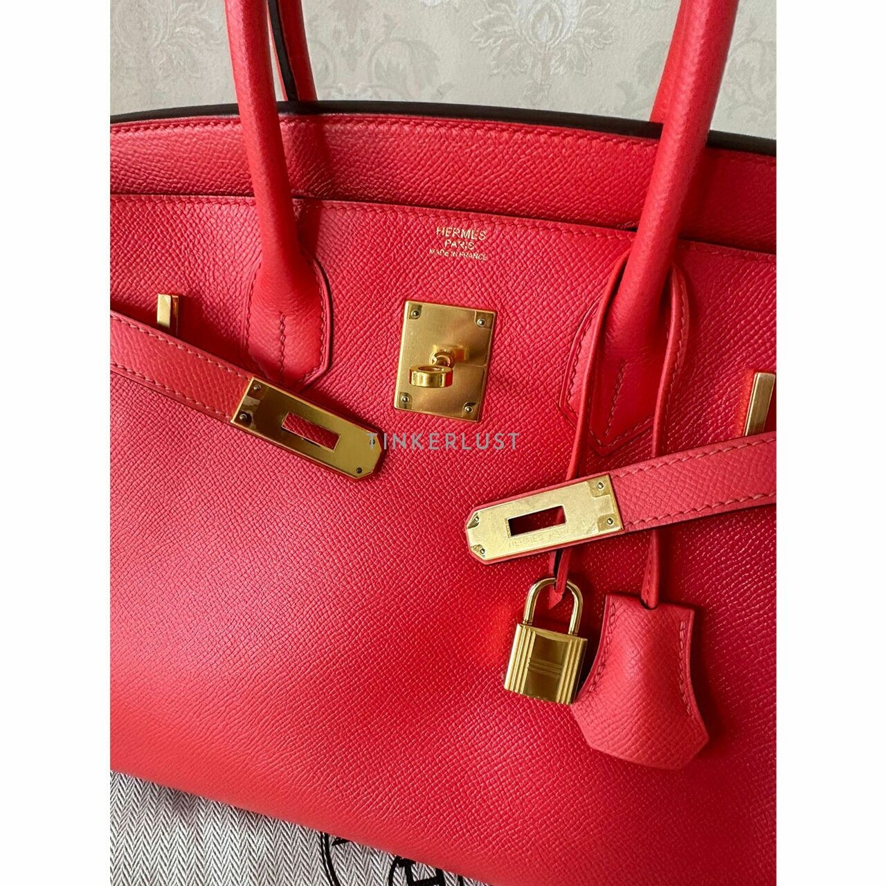 Hermes Birkin 30 Rouge Tomato Epsom X GHW Handbag 