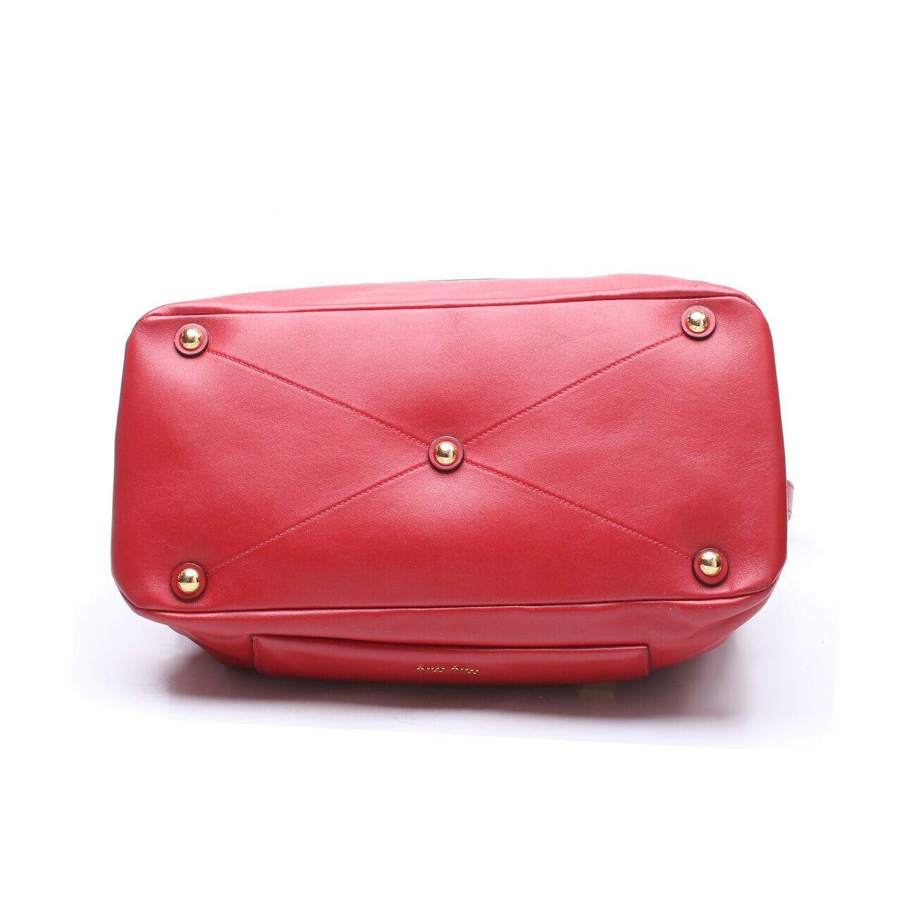 Miu Miu Fuoco Vitello Soft Leather Red Satchel Bag