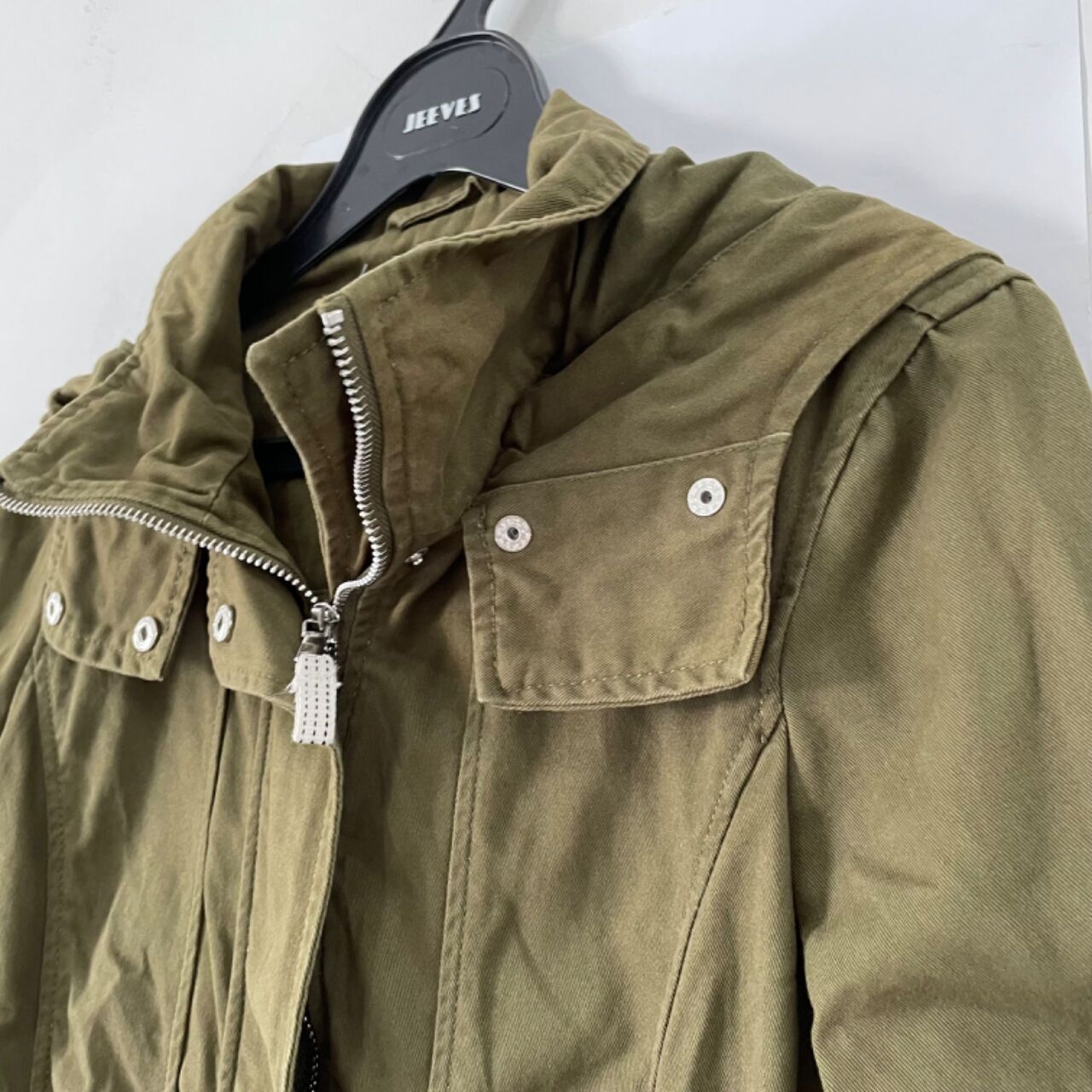 Zara Olive Hoodie Jacket