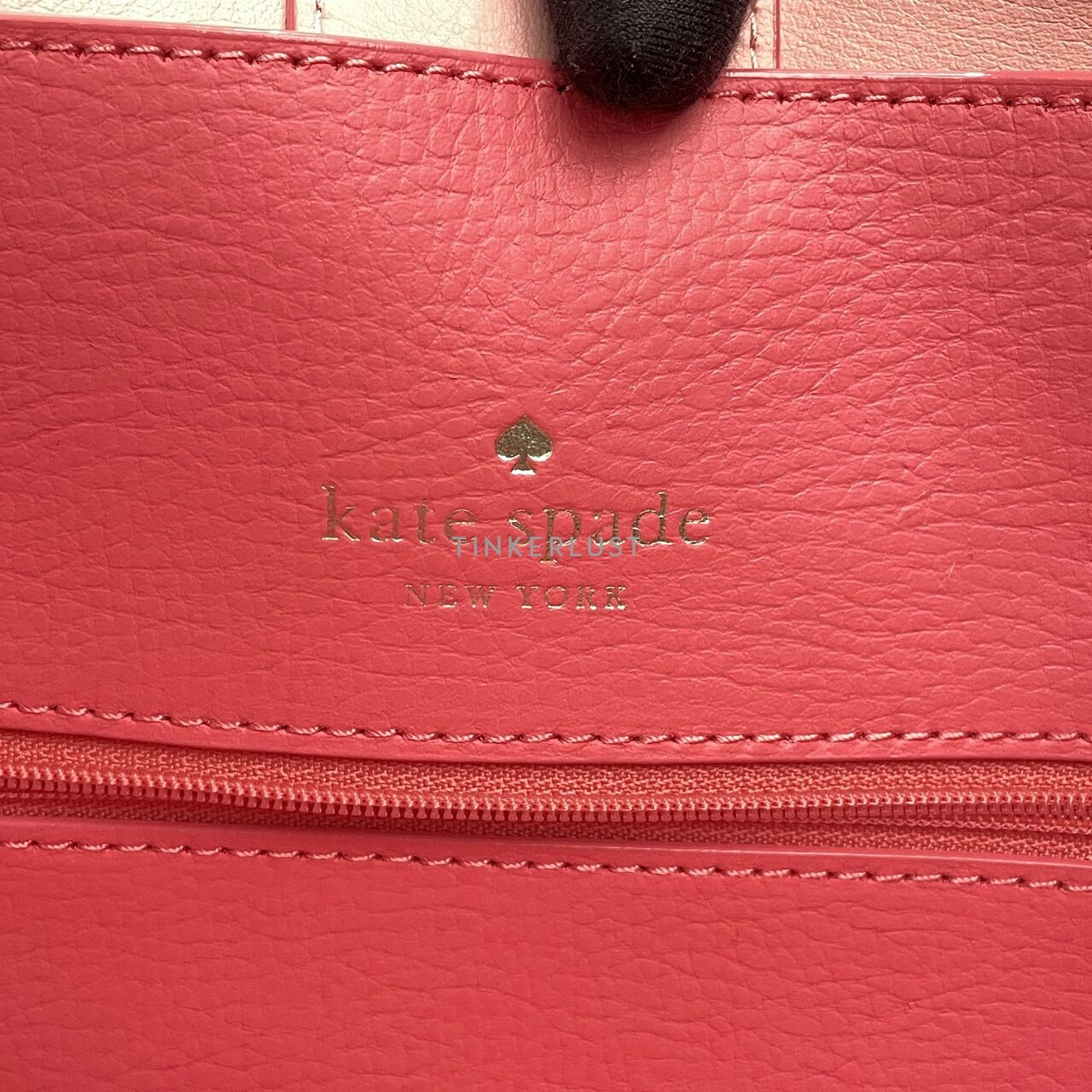 Kate Spade Giorgia Vanderbilt Place Small Guava Leather GHW Handbag