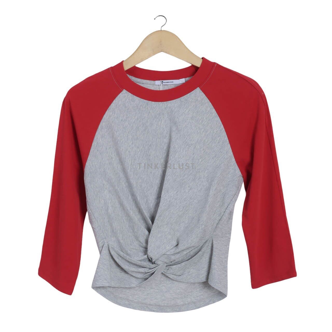Alexander Wang Grey & Red Long Sleeve Shirt