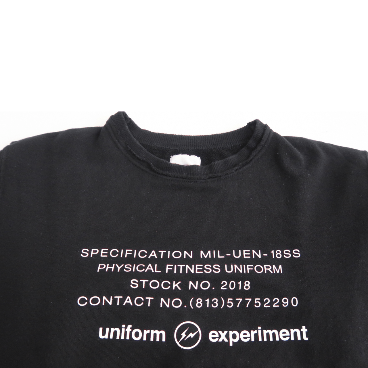Uniform Experiment x Fragment Black Crewneck Sweatshirts