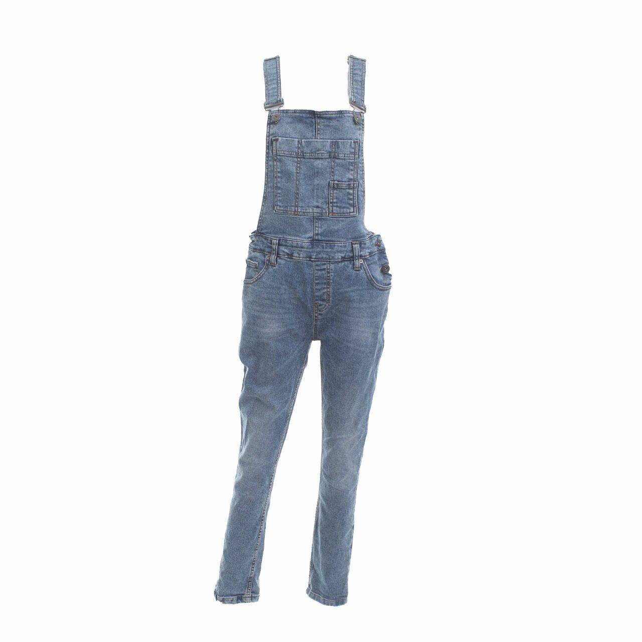 graphis Blue Denim Overall Jumpsuit