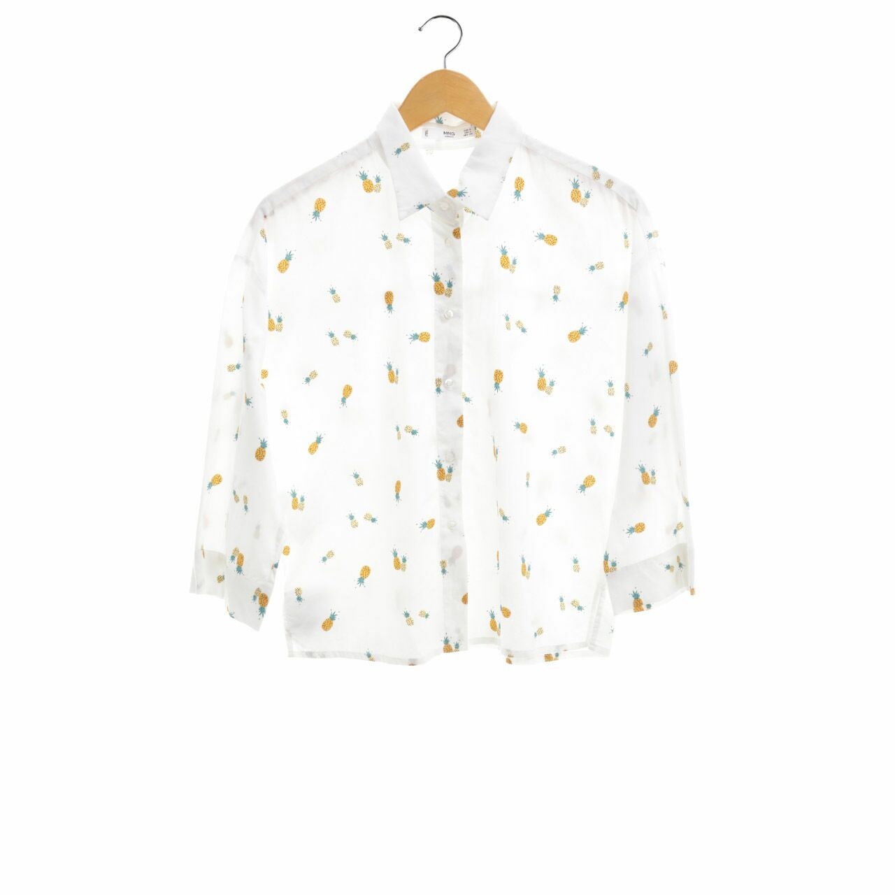 Mango White Pinepple Shirt