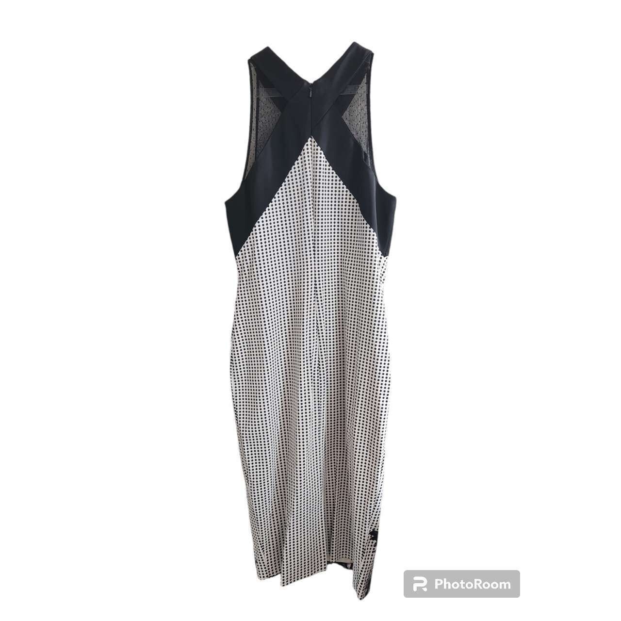 Karen Millen Black & White Polkadots Midi Dress