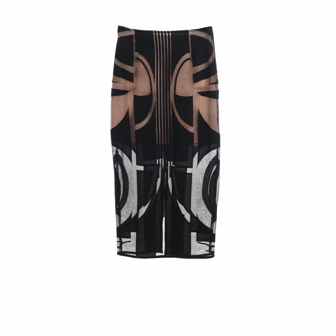 Shonajoy Black & Nude Maxi Skirt