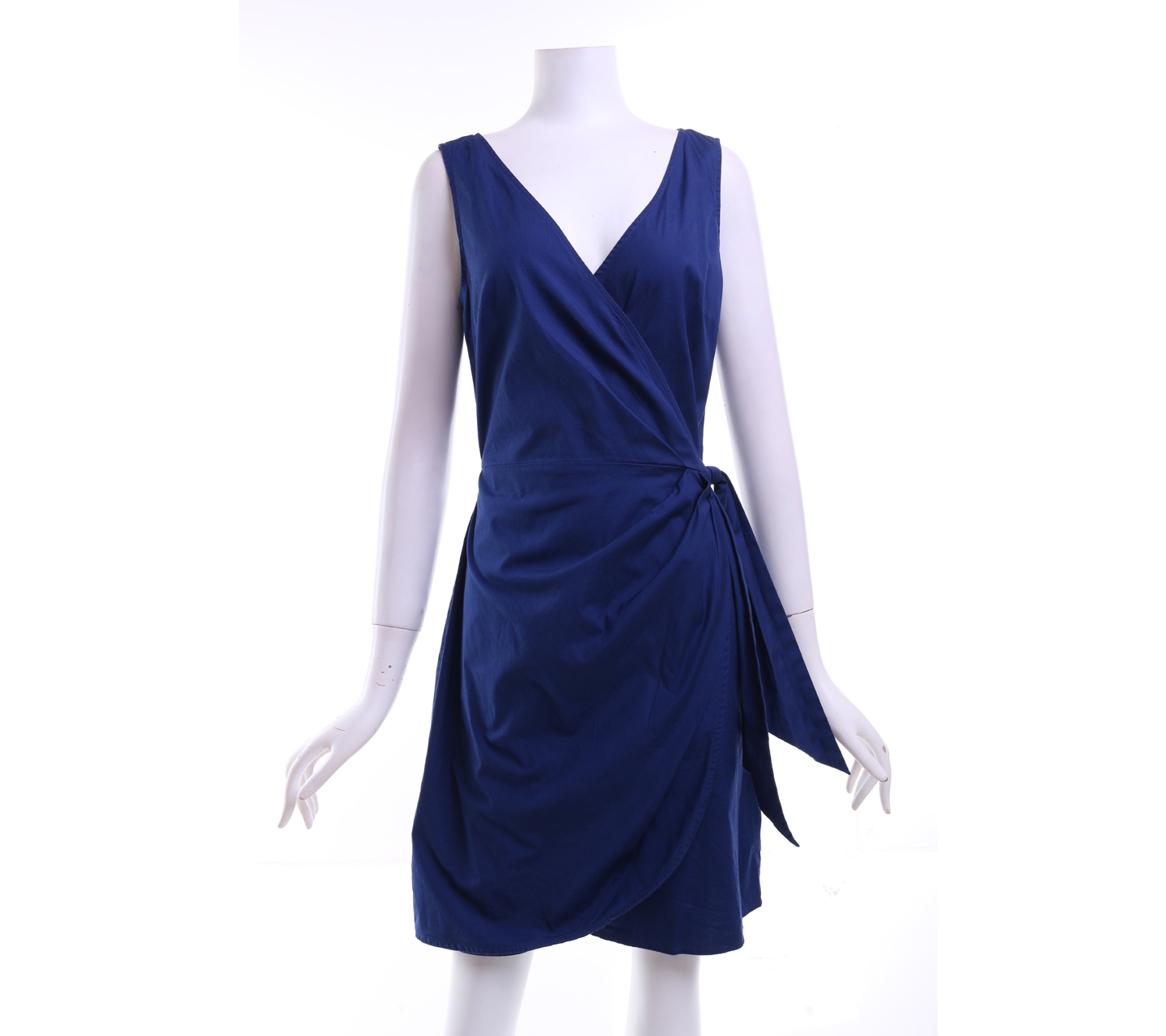 Ann Taylor Blue Wrap With Strap Mini Dress