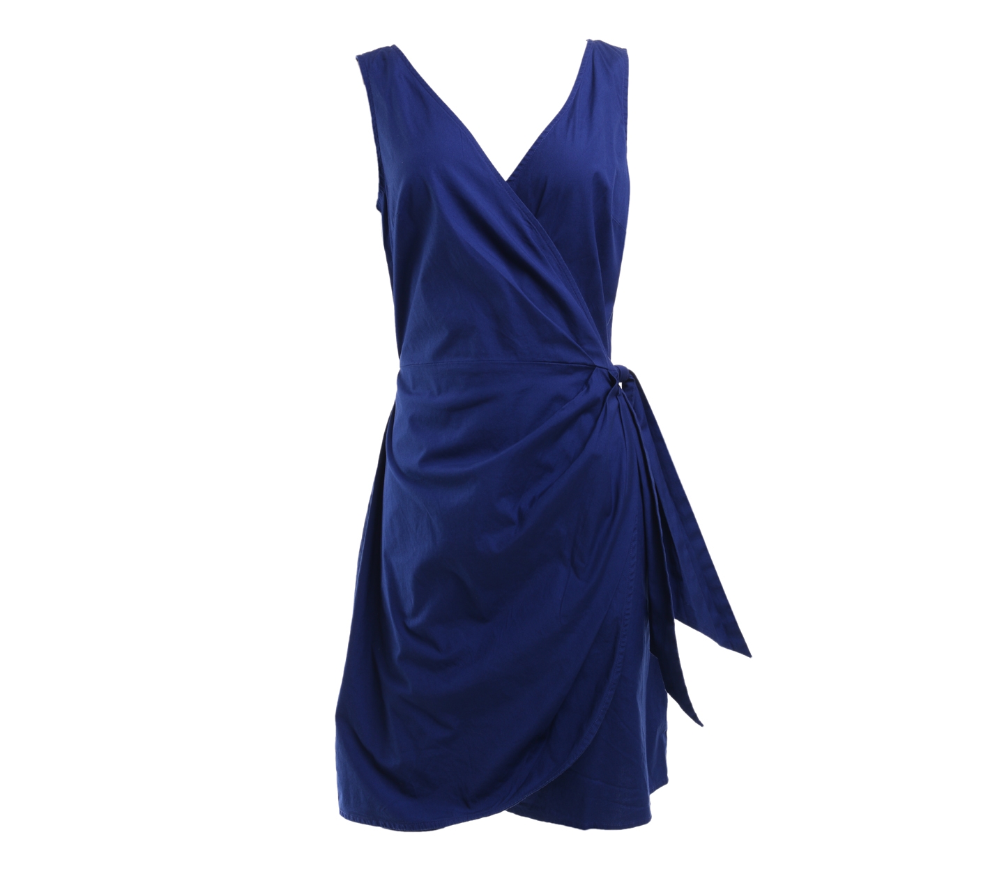 Ann Taylor Blue Wrap With Strap Mini Dress
