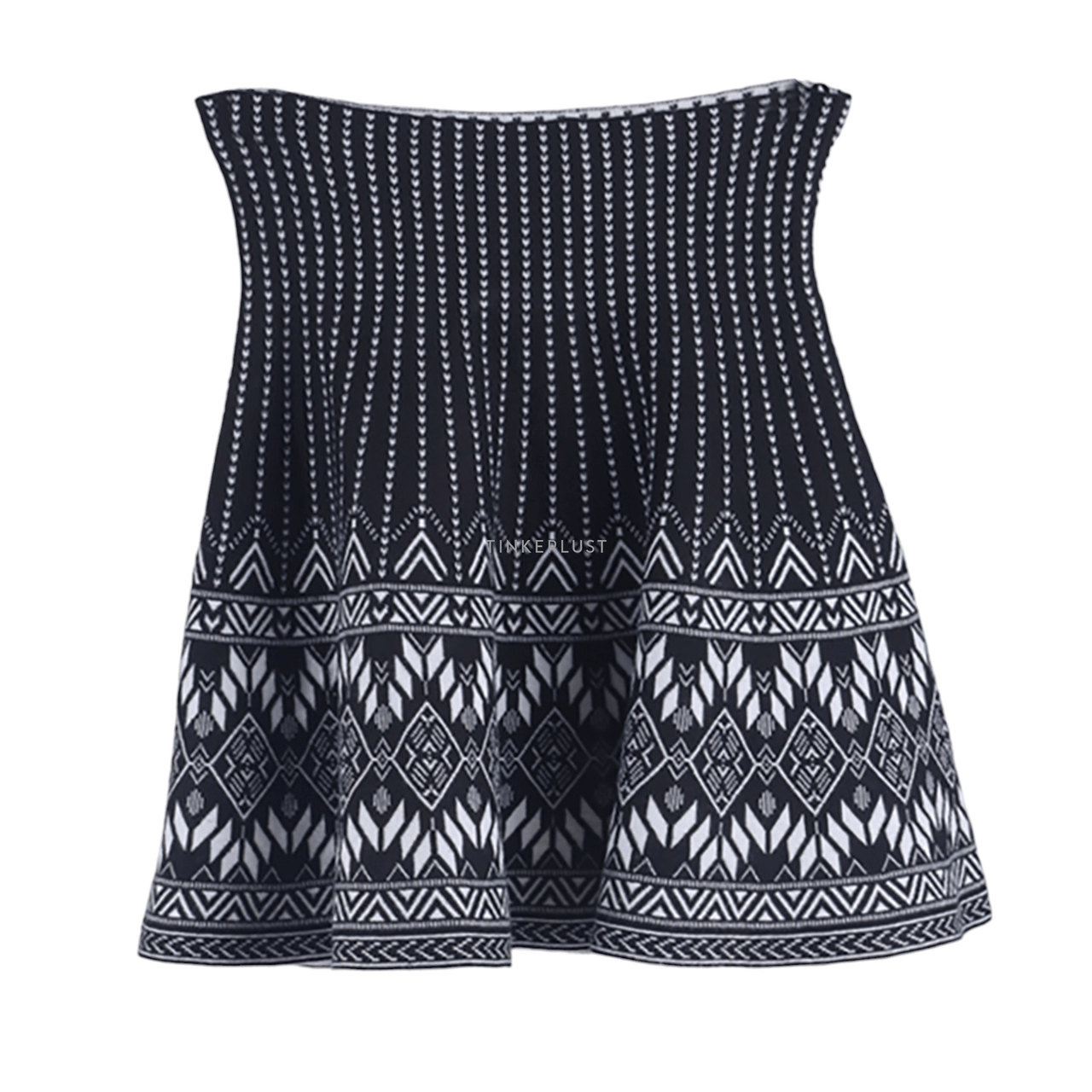 New Look Black & White Pattern Mini Skirt
