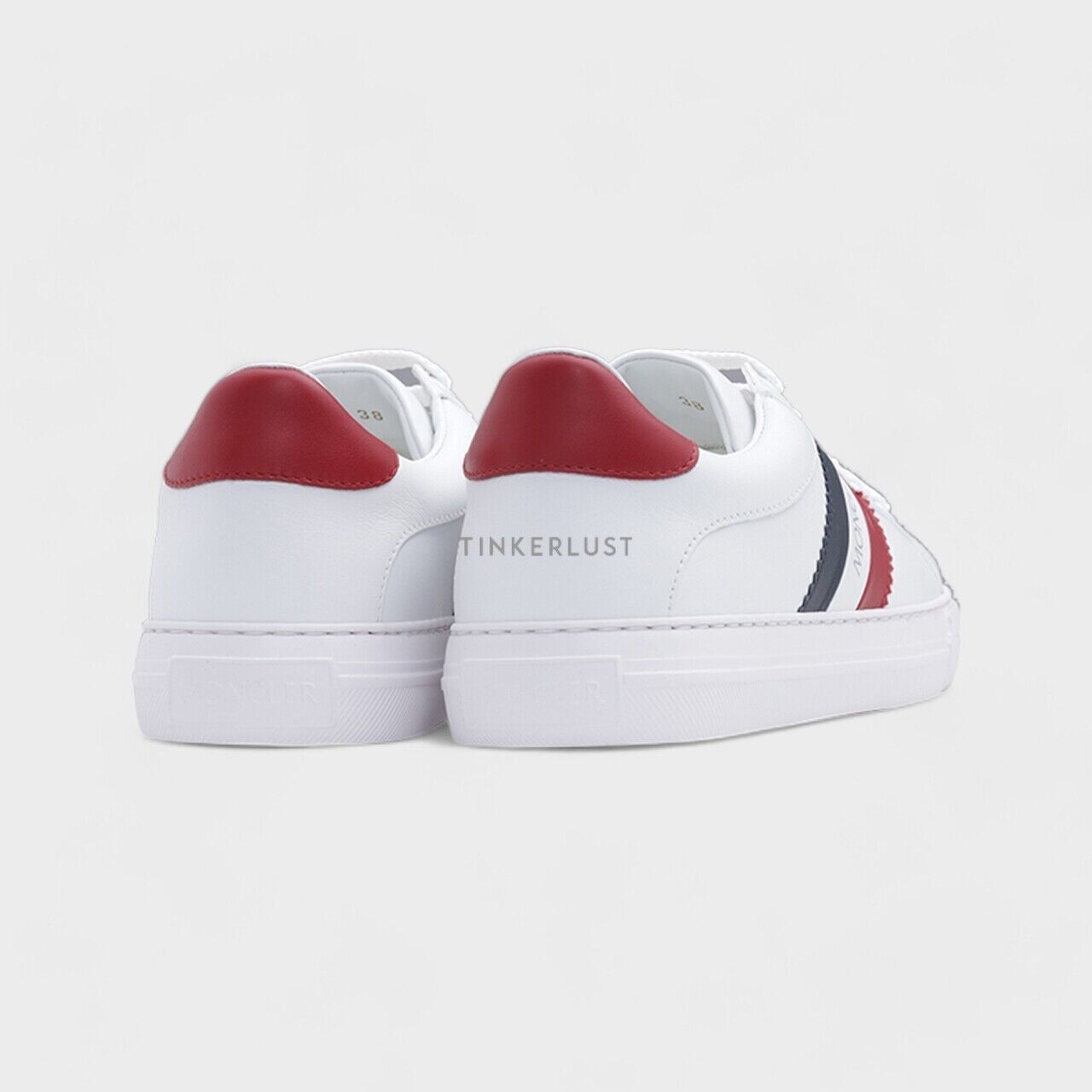Moncler Women Ariel Tennis Sneakers in White with Iconic Band 