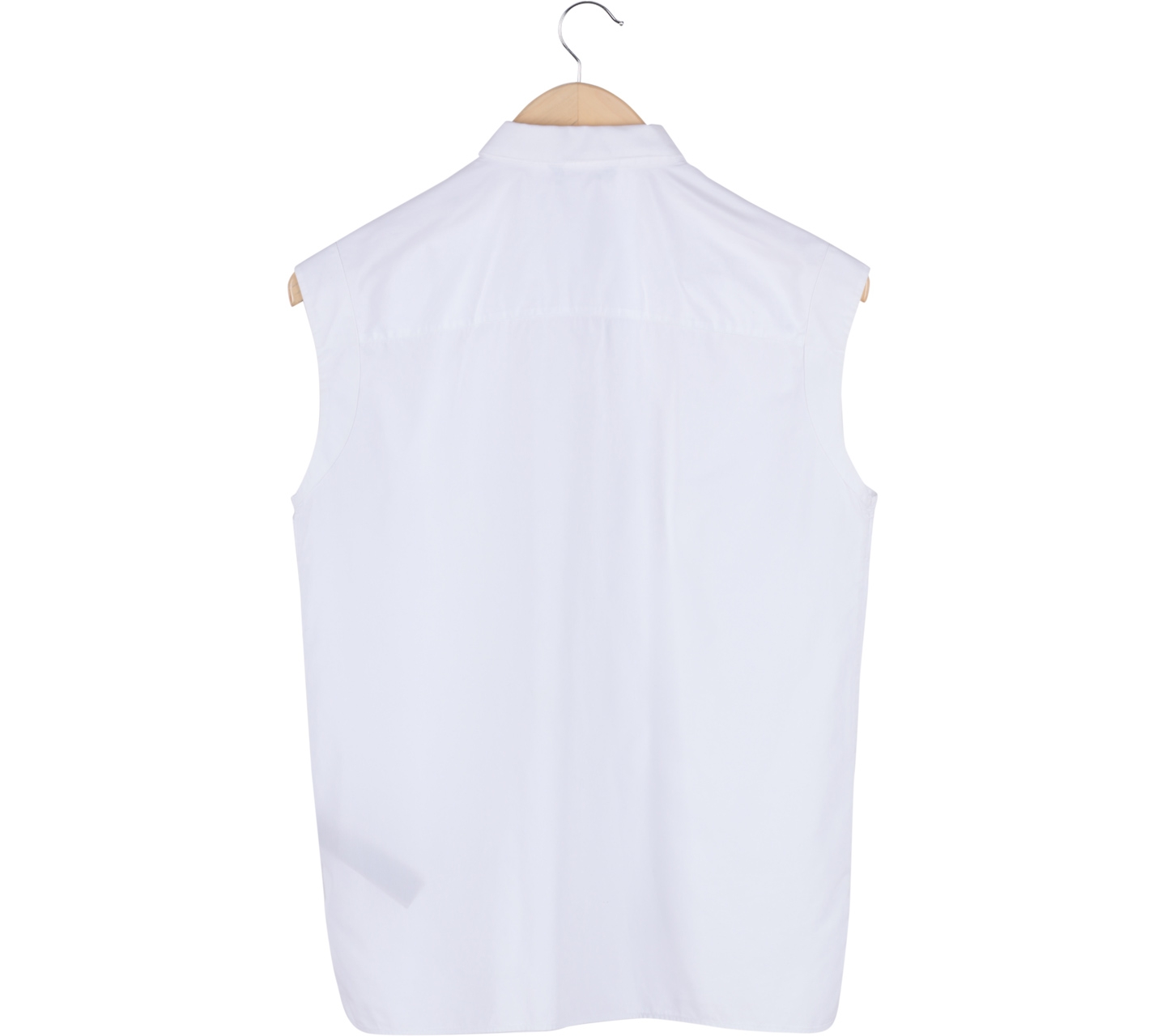 Massimo Dutti White Sleeveless Shirt