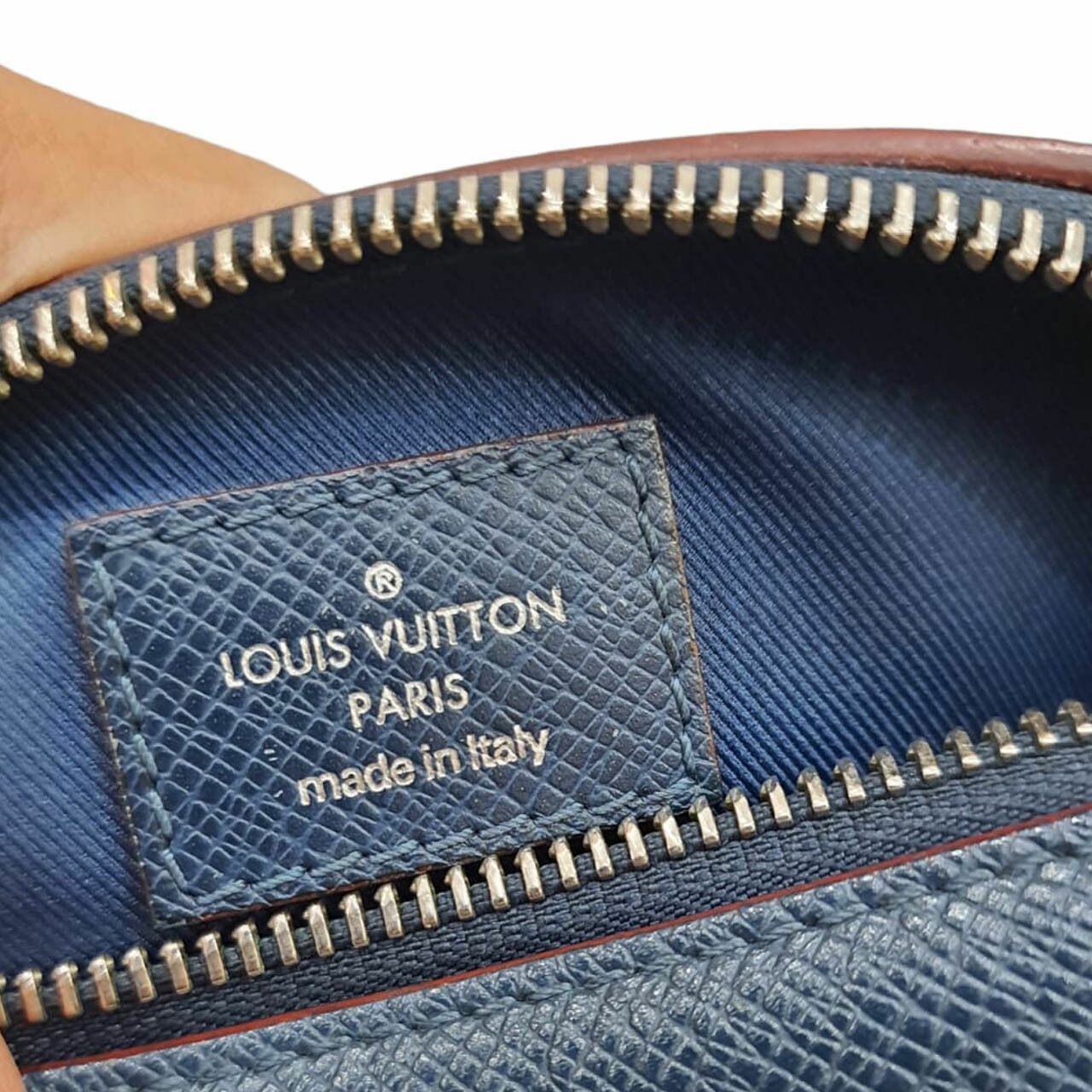 Louis Vuitton Taiga Grigori PM Navy Sling Bag