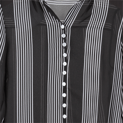 Black and White Vertical Striped Shirt