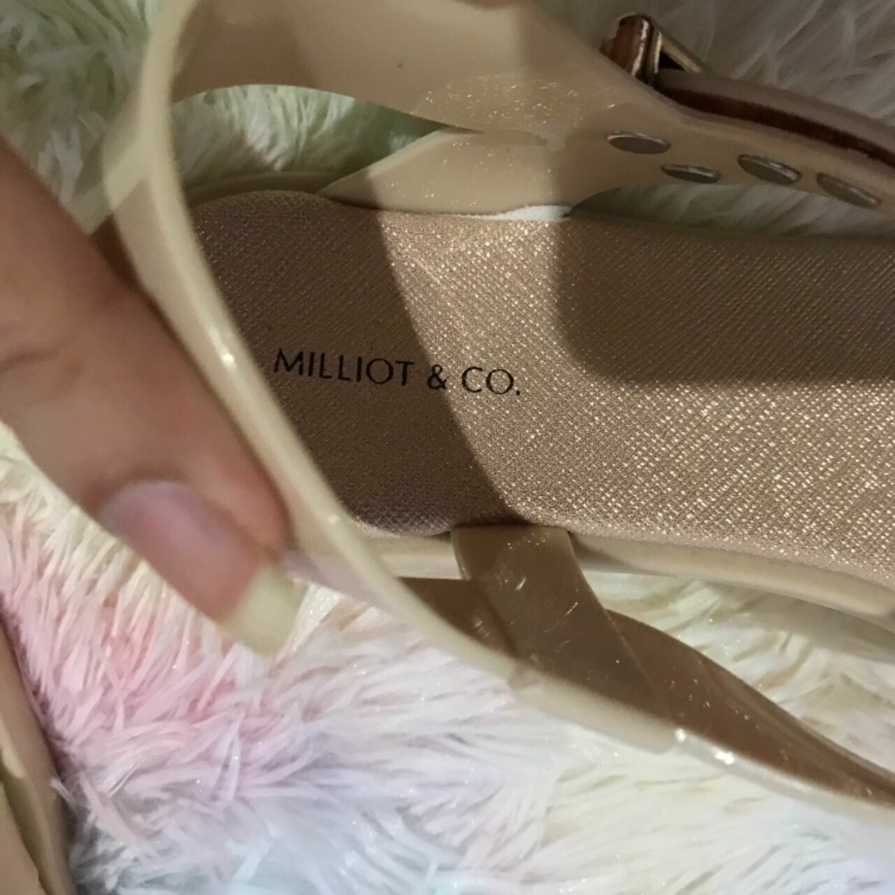 Milliot & Co Cream Sandals