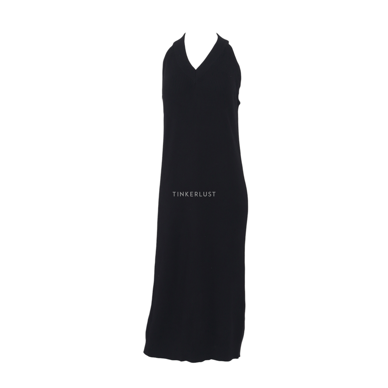 Eunoia Black Knit Midi Dress