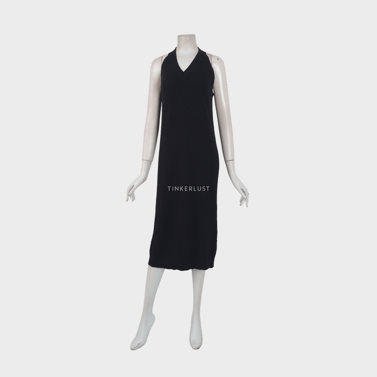 Eunoia Black Knit Midi Dress