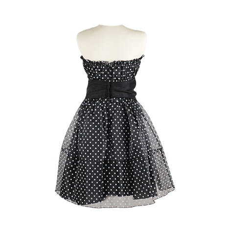 Black Polkadot Mini Dress