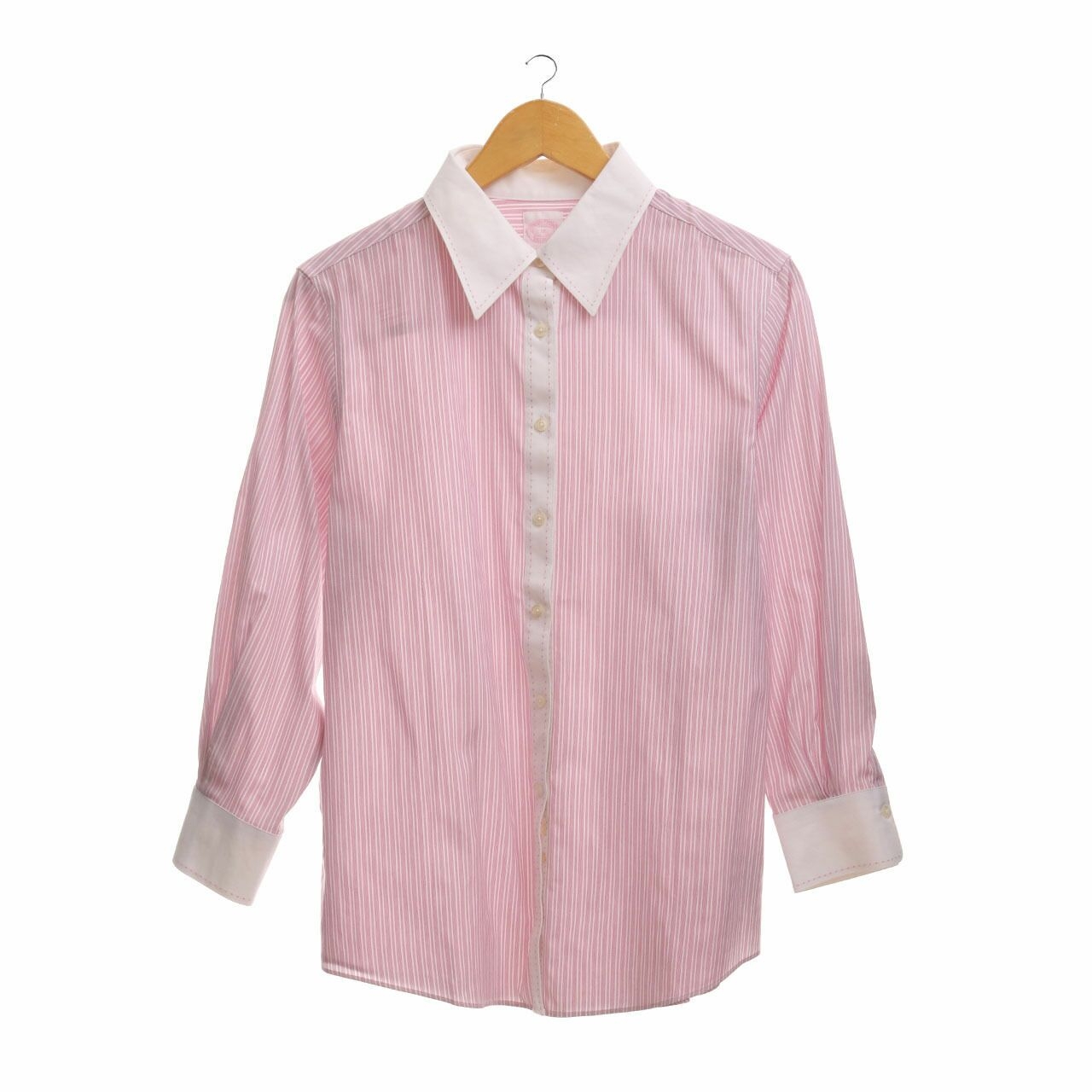 Brooks Brothers Pink & White Stripes Shirt