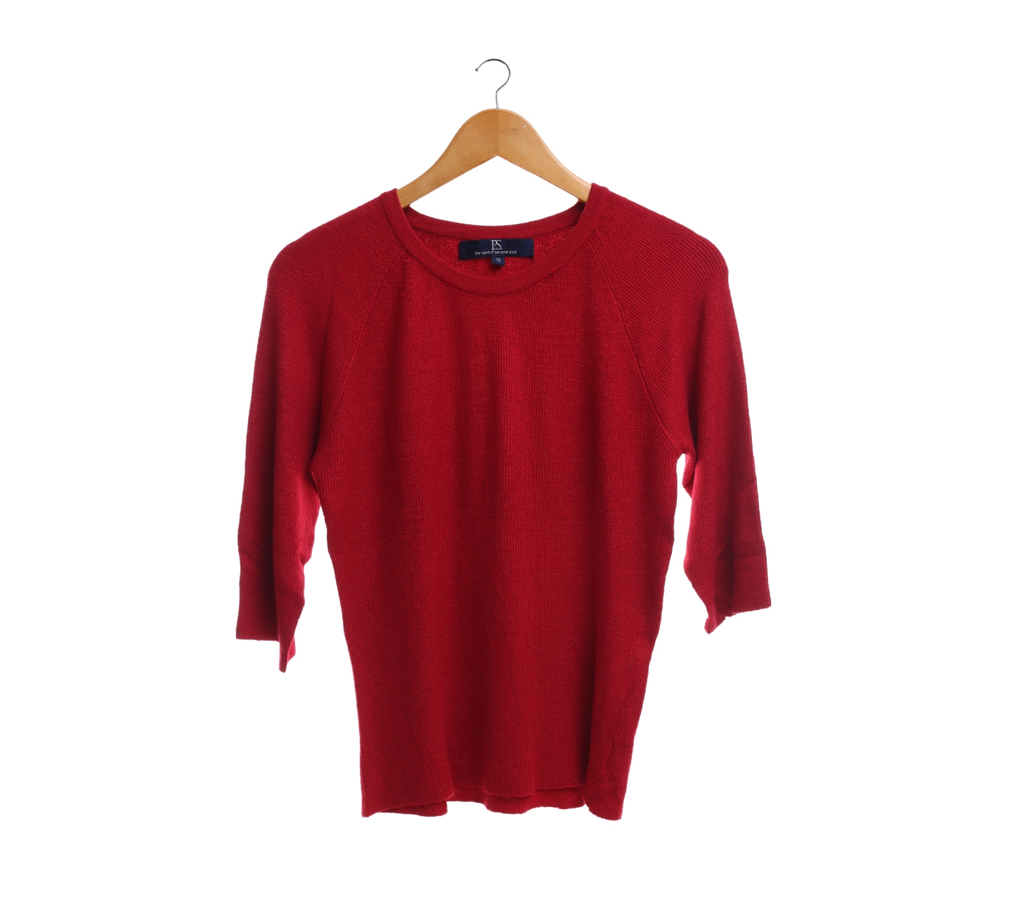 P.S. The Spirit Of Personal Style Red Knit Blouse