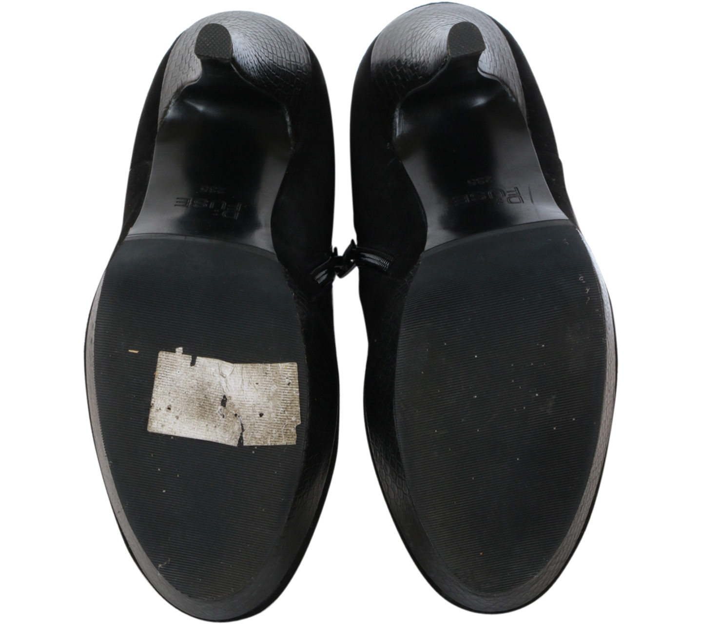 D:Fuse Black Platform Velvet Boots