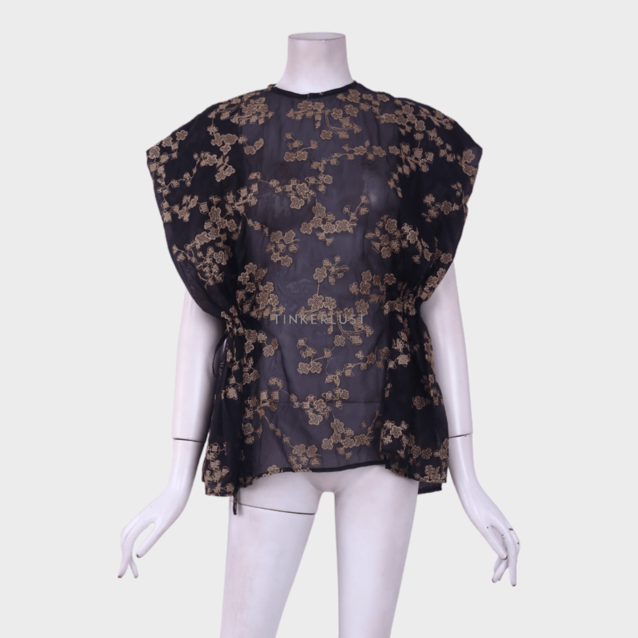 Pafon Gold & Black Floral Vest